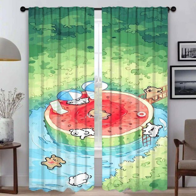 TuTu Moskitonetze als moderne Vorhänge für Wohnzimmer und Fenster, 2 Stück, Mehrfarbig, Breite: 50 cm, Höhe: 70 cm - Bild 1