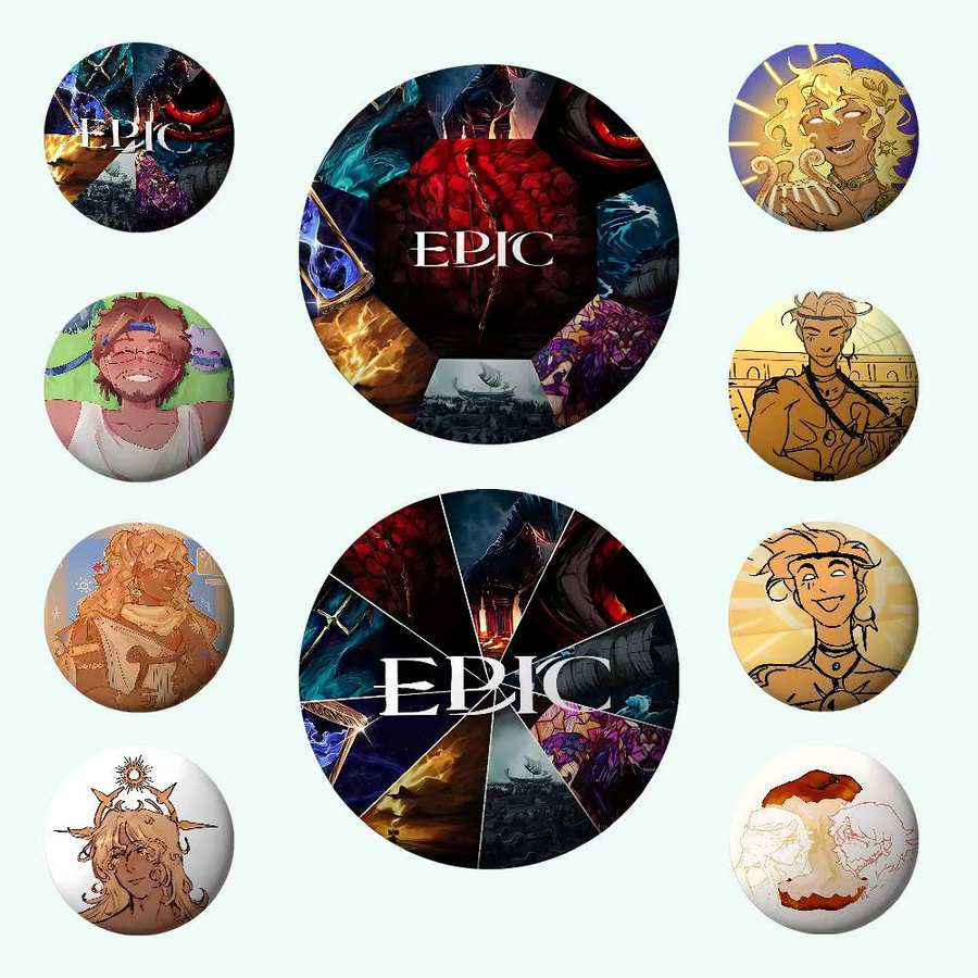 E-Epics Brosche, Weißblech, Unisex - Bild 4
