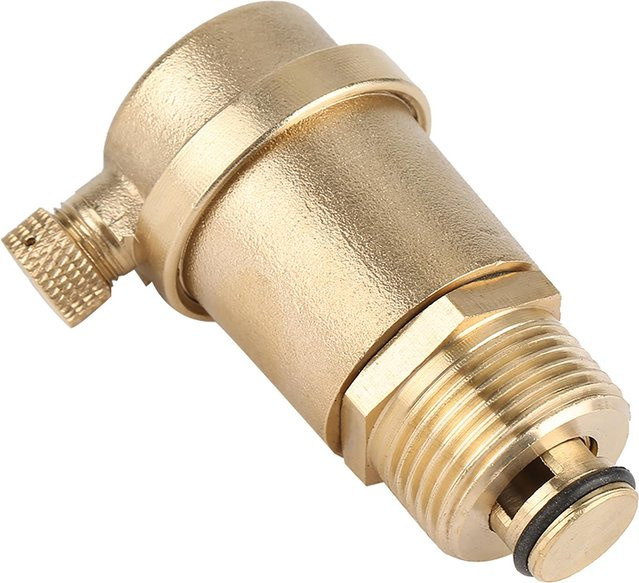 Automatisches Entlüftungsventil aus Messing DN20 G3/4 für Solarwasserbereiter zur Druckentlastung in Gold - Bild 1