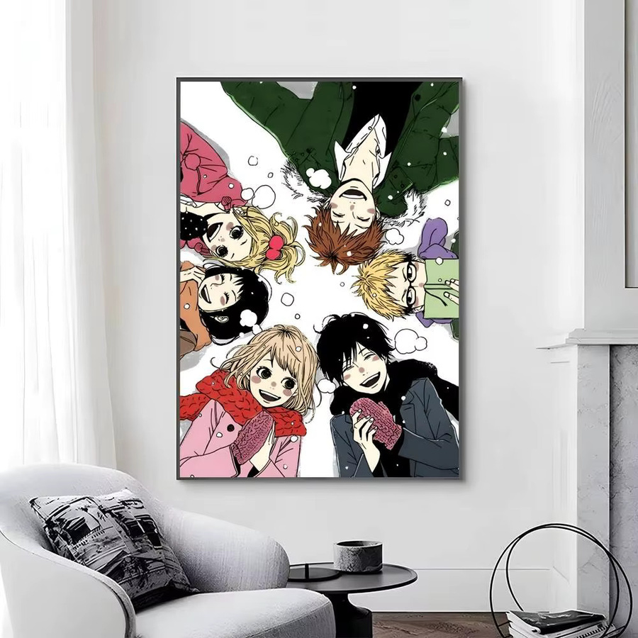 Selbstklebender Japanischer Manga Anime Papierdruck in Orange und Multicolour für deine Wandgestaltung - Bild 6