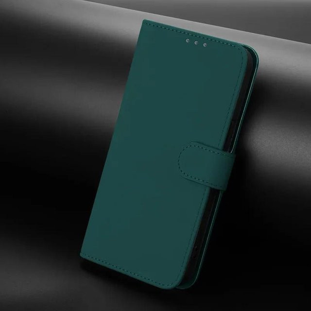 Leder Flip Case WHOP-A1 Brieftasche Schutzhülle für iPhone 12 in Grün - Bild 1