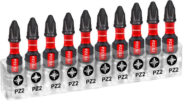 Geinxurn Impact Tough Schraubendreher-Bit Set PZ2 Pozidriv aus S2-Legierungsstahl, 1 Zoll - Bild 1