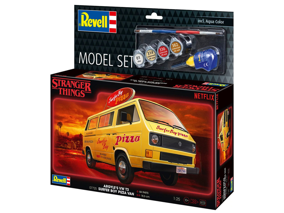 Revell Stranger Things VW T3 Bus Surfer Boy, Modellset, 1:25, ab 10 Jahren - Bild 3