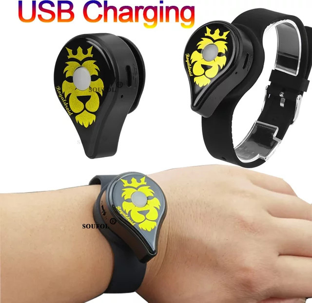 MBCHIPSTAR Bluetooth Armband für Powermon Go Plus mit USB-Ladefunktion und digitaler Uhr in Schwarz - Bild 1