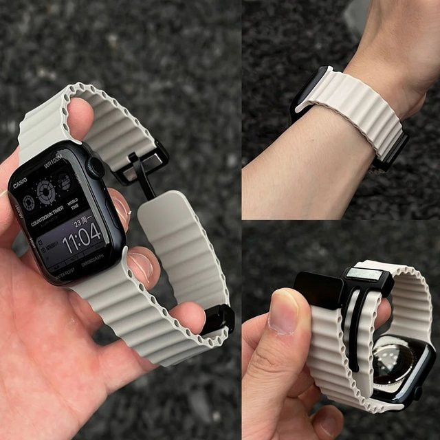 HUBANDE Uhrenarmband Silikon, Weiß, Unisex - Bild 1