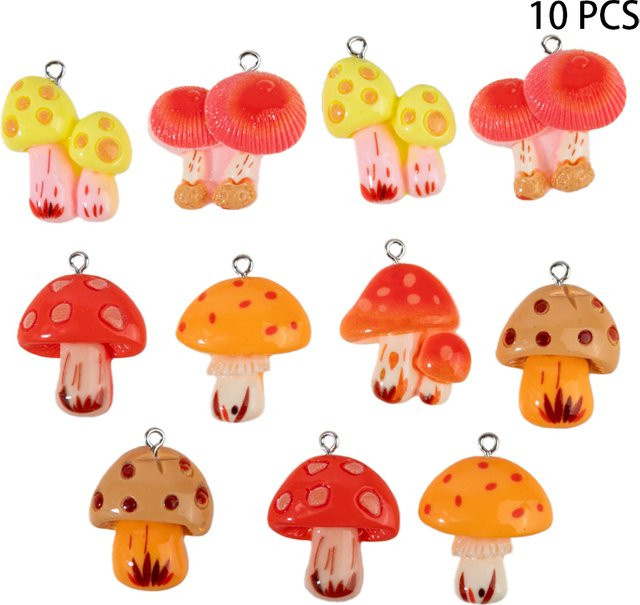 YEYULIN Charms Anhänger Pilz, Harz, Bunt, Damen - Bild 1