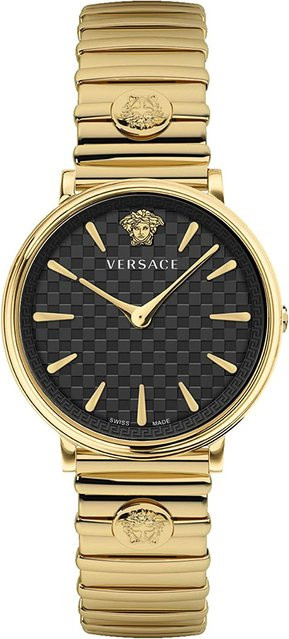 Versace Damenuhr, Quarz, Edelstahl, Schwarz, 38 mm, 5 ATM - Bild 1