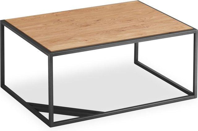 Couchtisch vito KALIA in Asteiche und Schwarz, modern und rechteckig, B/T/H: 73 x 53 x 53 cm - Bild 1