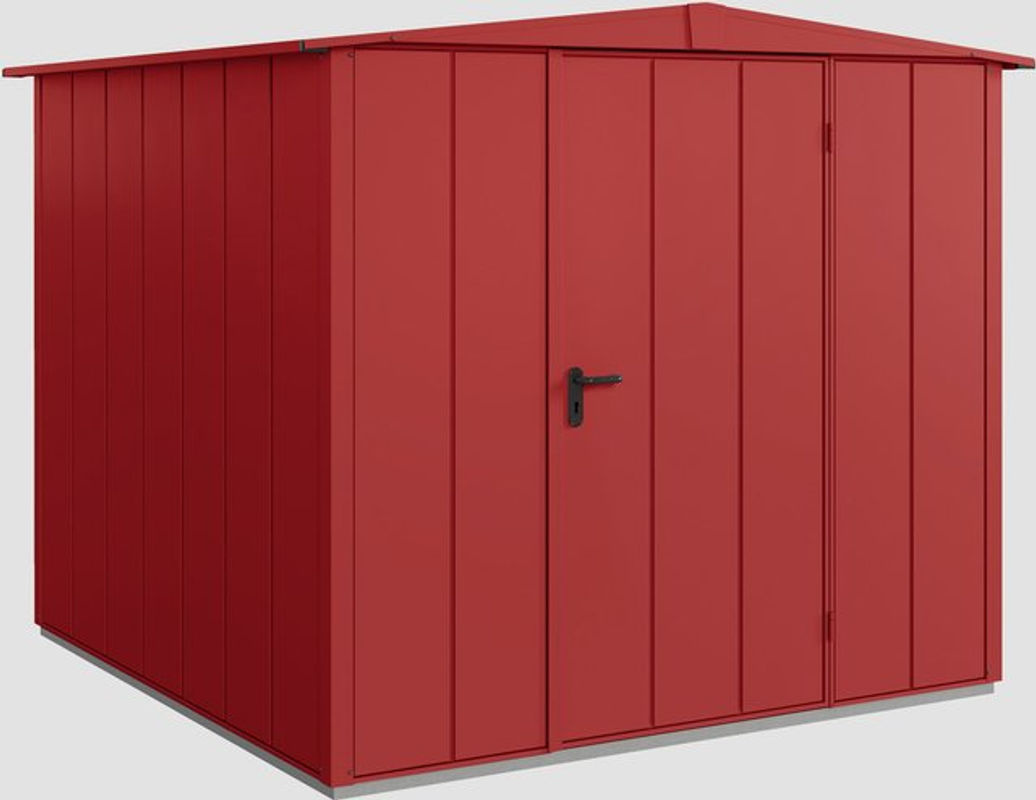 Ecostar Gerätehaus Elegant-S aus Metall in Rot mit B/H/T: 238 x 216 x 238 cm - Bild 4