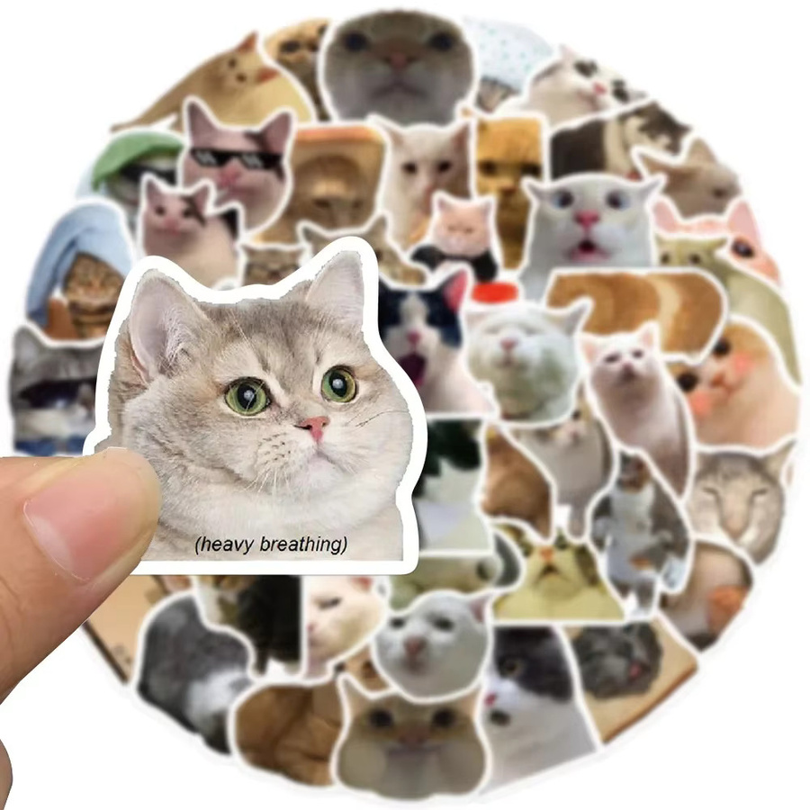 GOGOTU Meme Tier Katze Kitty Aufkleber, 50-teiliges Set - Bild 2