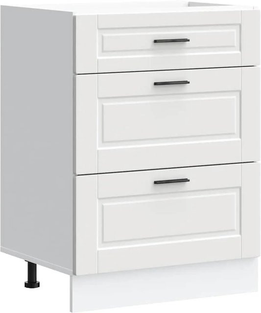 vidaXL Küchenunterschrank Porto in Weiß aus Holzwerkstoff B: 60,0 cm, T: 46,0 cm, H: 81,5 cm - Bild 1