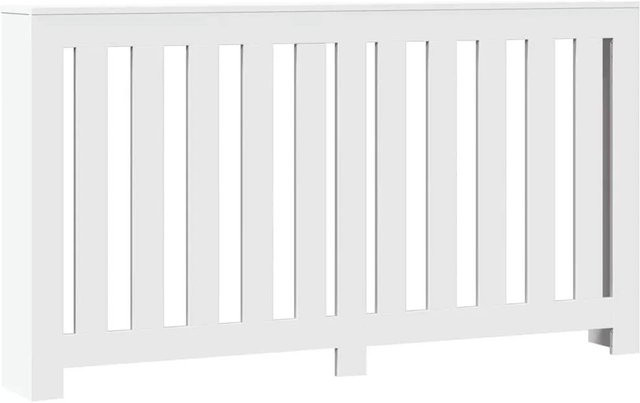 vidaXL Heizkörperverkleidung in Weiß mit modernem Latten-Design aus Holzwerkstoff, B/T/H: 149 x 20 x 82 cm - Bild 1