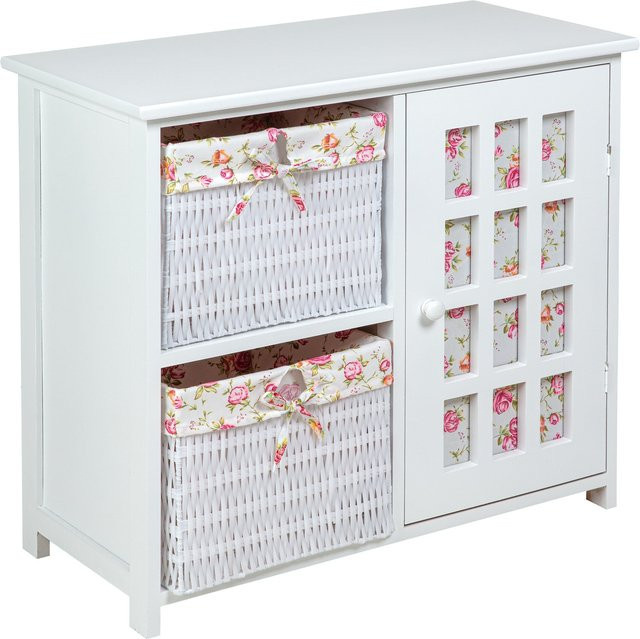 Kommode Rosenpracht von Viva Domo in Weiß mit floralem Vintage-Design - Bild 1
