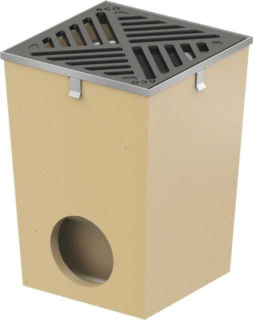 ACO Self Hofablauf mit verzinkter Aufsteckzarge und Gussrost aus Beton und Gusseisen - Bild 1