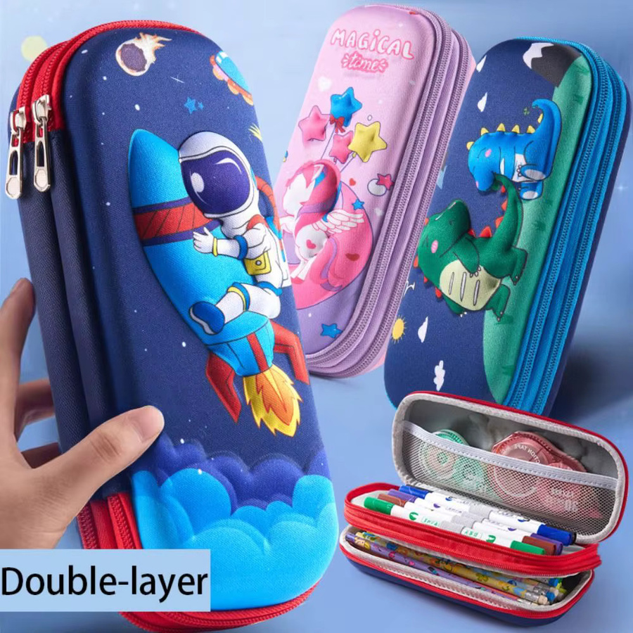 Wasserdichte Cartoon 3D Etui aus EVA mit Doppel-Schicht und großem Fassungsvermögen für Schule und Büro - Bild 4