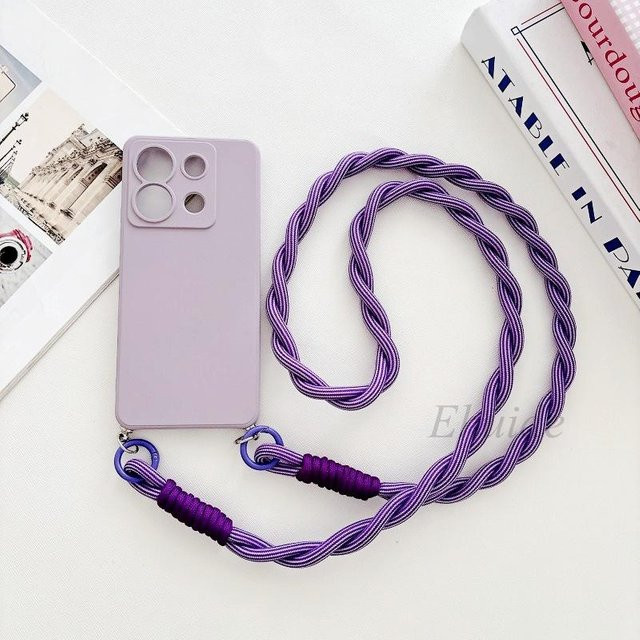 Stoßfeste Silikonhülle mit Crossbody-Lanyard für Samsung Galaxy S26 S25 S24 S23 S22 S21 Ultra FE A56 A55 A16 in Schwarz, Braun, Grün oder Lila - Bild 1
