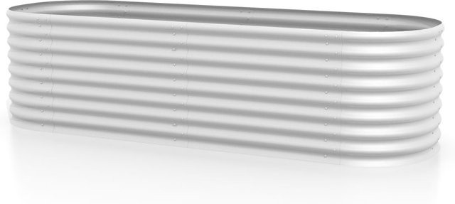 Vitavia Hochbeet Vita BASIC M aus Aluminium in Silber, L x B x H: 242 x 82 x 63 cm - Bild 1