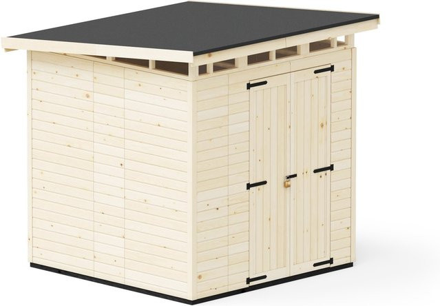 UPYARD Holz-Gartenhaus Strongbox XL Natur mit Pultdach und modernem Design, B/T/H: 190 x 76 x 76 cm - Bild 1