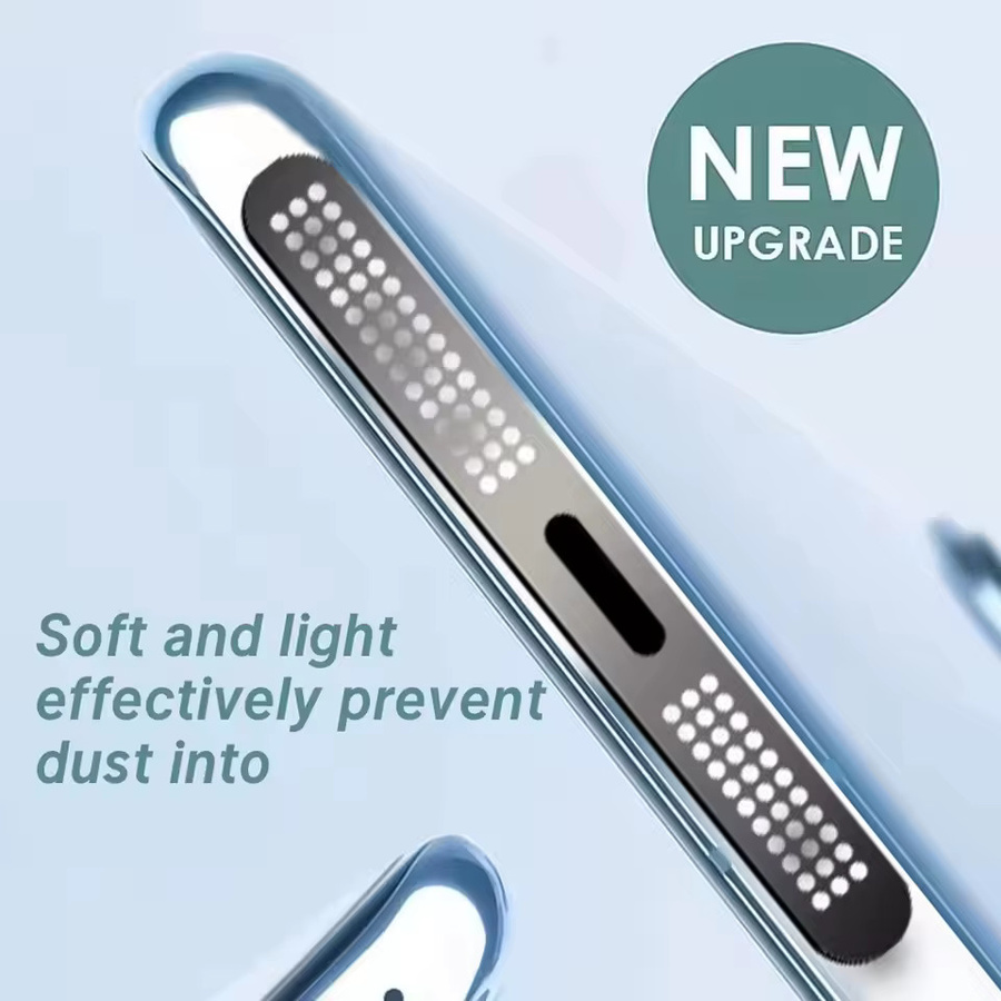 Staubdichter Metall-Netz-Aufkleber für Apple iPhone 17 Pro und iPhone 17 Pro Max, Lautsprecher-Schutz Mesh in Silber - Bild 4