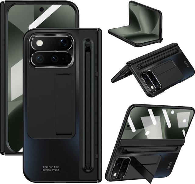 Google Pixel 11 Pro Fold Full Cover Handyhülle in Schwarz inklusive 9H Schutzglas und Stift - Bild 1