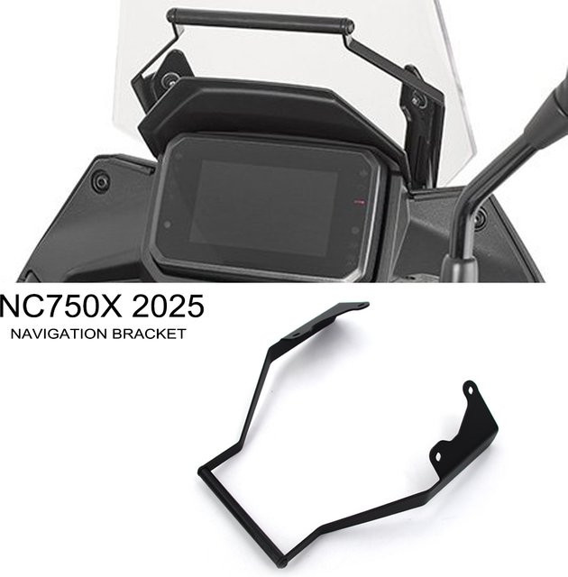 Motorrad Telefonhalterung und GPS Navigationsplatte für Honda NC750X, Schwarz - Bild 1