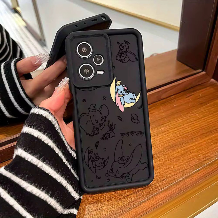 Dumbo Silikon-Handyhülle mit Augen-Design und Umhängeband für Xiaomi Redmi Note 15 14 13 12S 11S 11T 10 Pro Plus Max - Bild 2