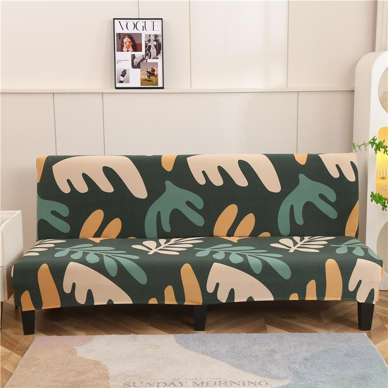 S-EMIGA Elastischer Sofa-Bettbezug mit Streifen-Design aus Spandex und Polyester, Armlos, Größe S (Länge: 120-150 cm) - Bild 4