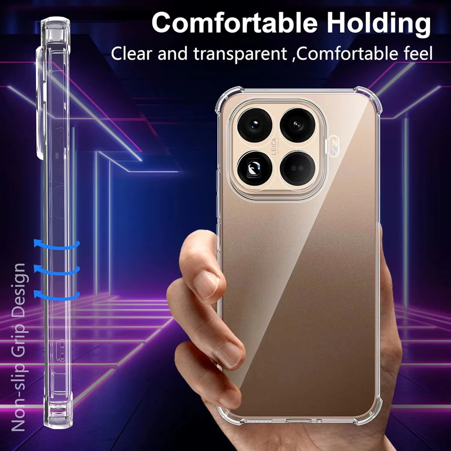 Set aus 2 transparenten, stoßfesten TPU-Handyhüllen und gehärtetem Glas mit Anti-Blau-Schutz für Xiaomi 15T Pro und Xiaomi 15T - Bild 3