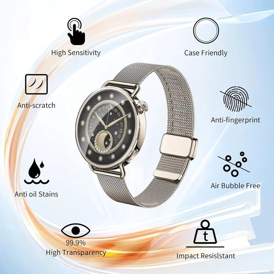 Displayschutzfolie aus gehärtetem Glas für Xiaomi Watch S4 41 mm - Bild 2