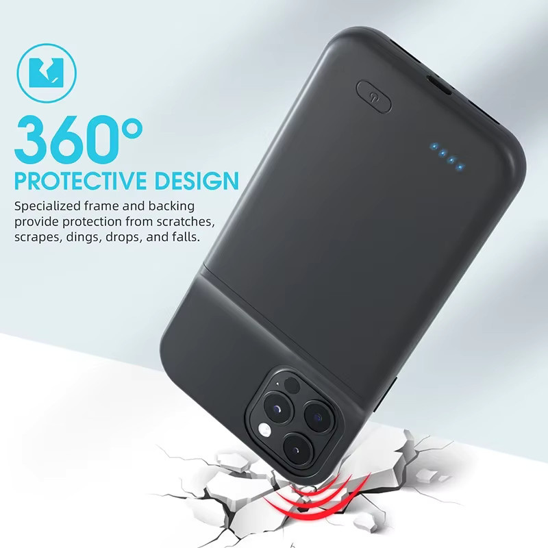 Power Bank Schutzhülle für iPhone in Schwarz - Bild 2