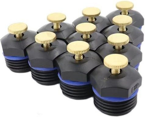 Corefit 10-teiliges Set verstellbare Sprinklerdüsen aus Messing mit 1/2 Zoll Anschluss für die Garten- und Rasenbewässerung - Bild 1