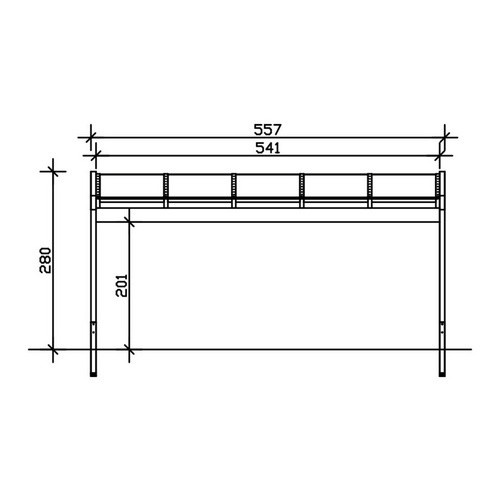 Skan Holz Terrassenüberdachung Novara aus Eiche hell mit Polycarbonat-Dach, B/T: 557 x 309 cm - Bild 3