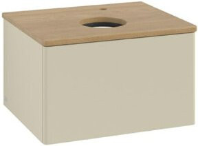 V&B Waschtischunterschrank Antao ohne Frontstruktur in Eiche lackiert, B/T/H: 60 x 36 x 50 cm - Bild 1