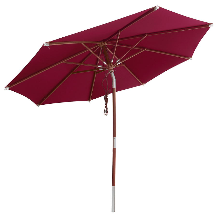 anndora Sonnenschirm knickbar rund in Dunkelrot mit UV-Schutz UPF 50+ Durchmesser: 300 cm - Bild 1