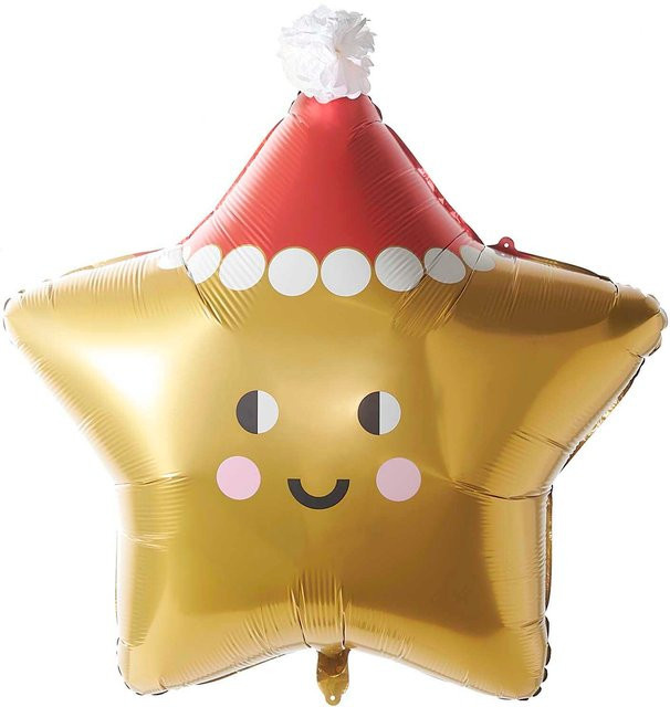 Rico Design Folienballon Weihnachten Stern B: 85 cm, H: 88,5 cm - Bild 1
