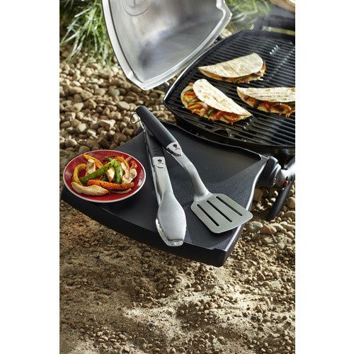 Weber Grillbesteck 2-teilig aus Edelstahl in Schwarz und Silber - Bild 2