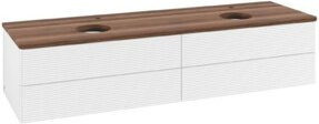 V&B Waschtischunterschrank Antao mit Frontstruktur in Weiß, Breite: 160 cm, Tiefe: 50 cm - Bild 1