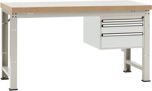 Manuflex Werkbank WP5417.7035 in Lichtgrau, B: 180,0 cm, T: 70,0 cm, H: 80,0 cm - Bild 1