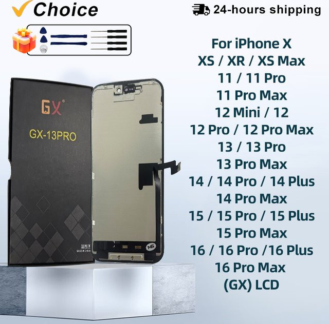 Ersatz Display Touchscreen Digitizer in Schwarz für iPhone Modelle 11 bis 16 Pro Max - Bild 1