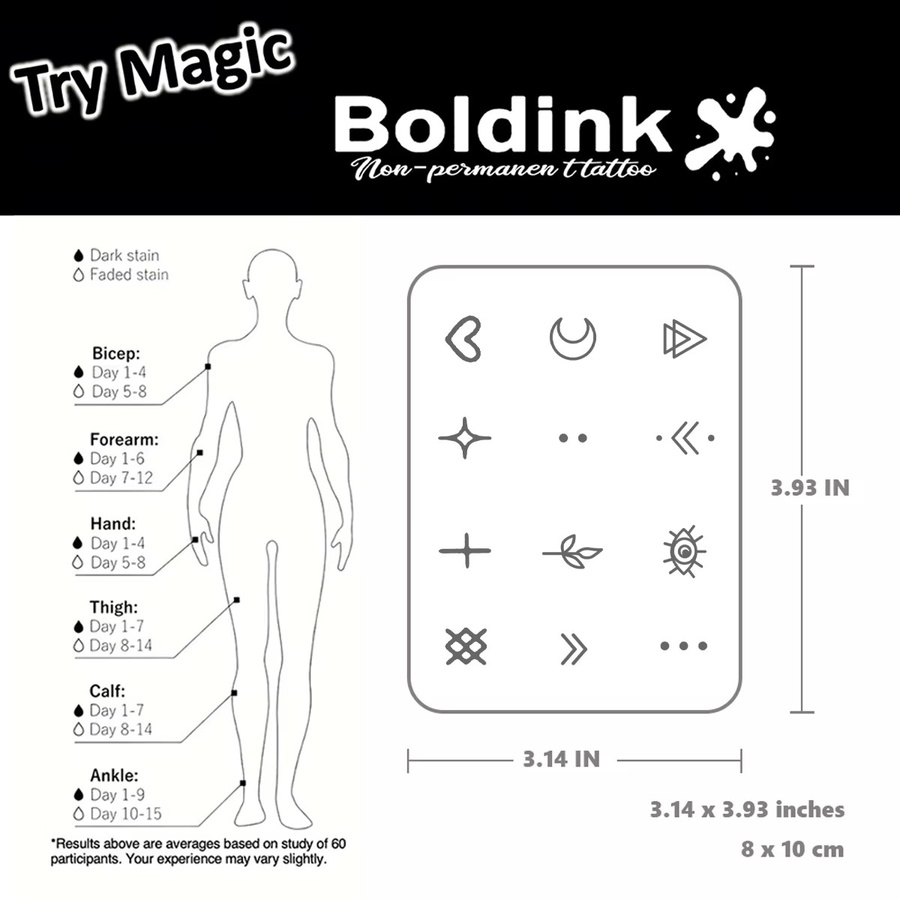 Boldink Finger Temporary Tattoo, wasserfest, semi-permanent - Bild 4