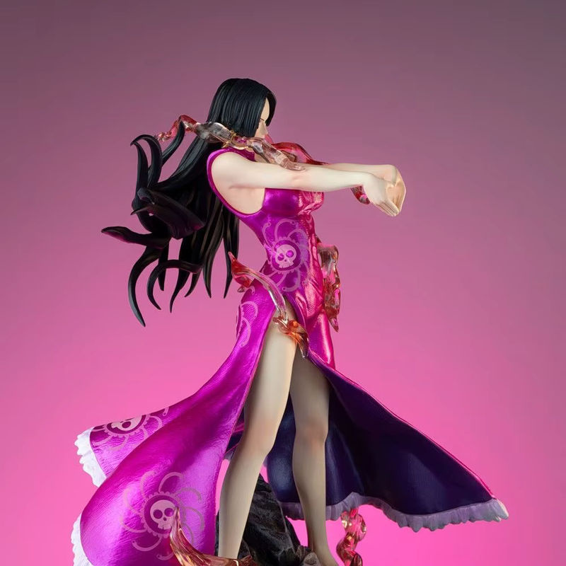 Bandai One Piece Boa Hancock Fingerherz Anime Figur Modellstatue in Rosa, Höhe: 24 cm - Bild 3