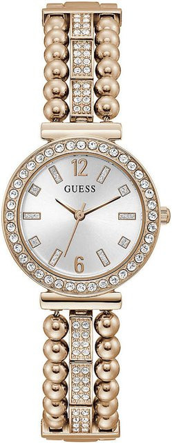 Guess Damenuhr, Quarz, Edelstahl, Silber, Roségold, Kristall, 30 mm - Bild 1