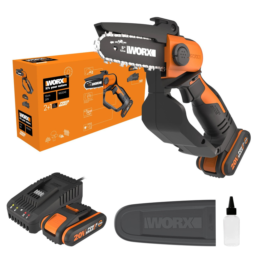 Worx Akku-Einhand Ast-Kettensäge WG324E 20 V mit Akku - Bild 2