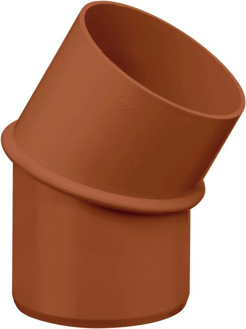 Inefa Rohrbogen 30 Grad DN 100 aus PVC in Braun für Fallrohre - Bild 1