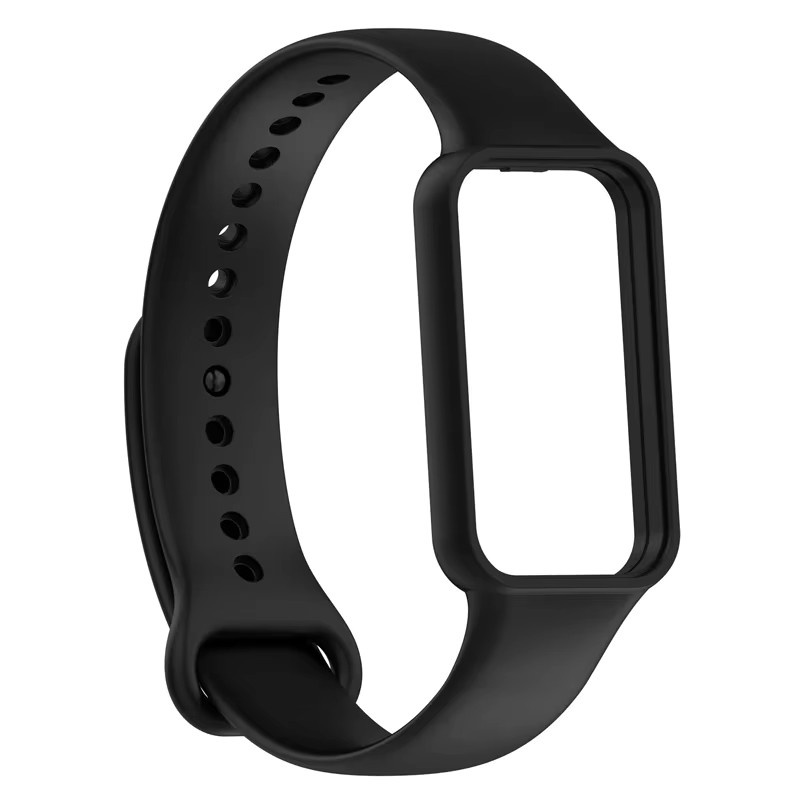 Huami Uhrenarmband Silikon, Schwarz, Huami Amazfit Band7, Redmi Smart Band2 - Bild 2