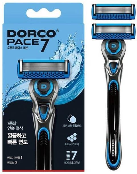 DORCO PACE7 Rasierer, 1 Griff, 2 Ersatzklingen mit 7 Klingen - Bild 1