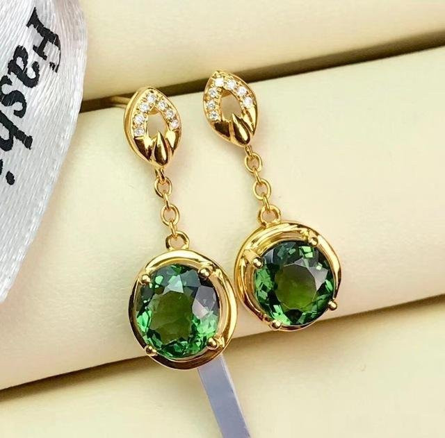 Ohrringe 750 Gold, Smaragd, Damen - Bild 1