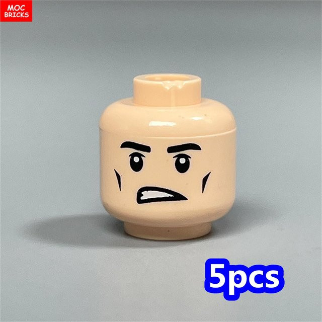 Yiran toy MOC Bausteine Hohlfleisch Gesichtsausdruck Kopf, Zubehör, ab 6 Jahren - Bild 1