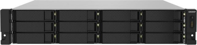 QNAP TS-1232PXU-RP NAS-Server in Schwarz mit 12 Schächten, 4 GB RAM und Gigabit/2.5 Gigabit/10 Gigabit Ethernet - Bild 1