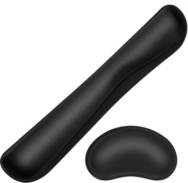 Rutschfestes Handgelenk-Unterlegpad für Tastatur und Maus in Schwarz - Bild 1